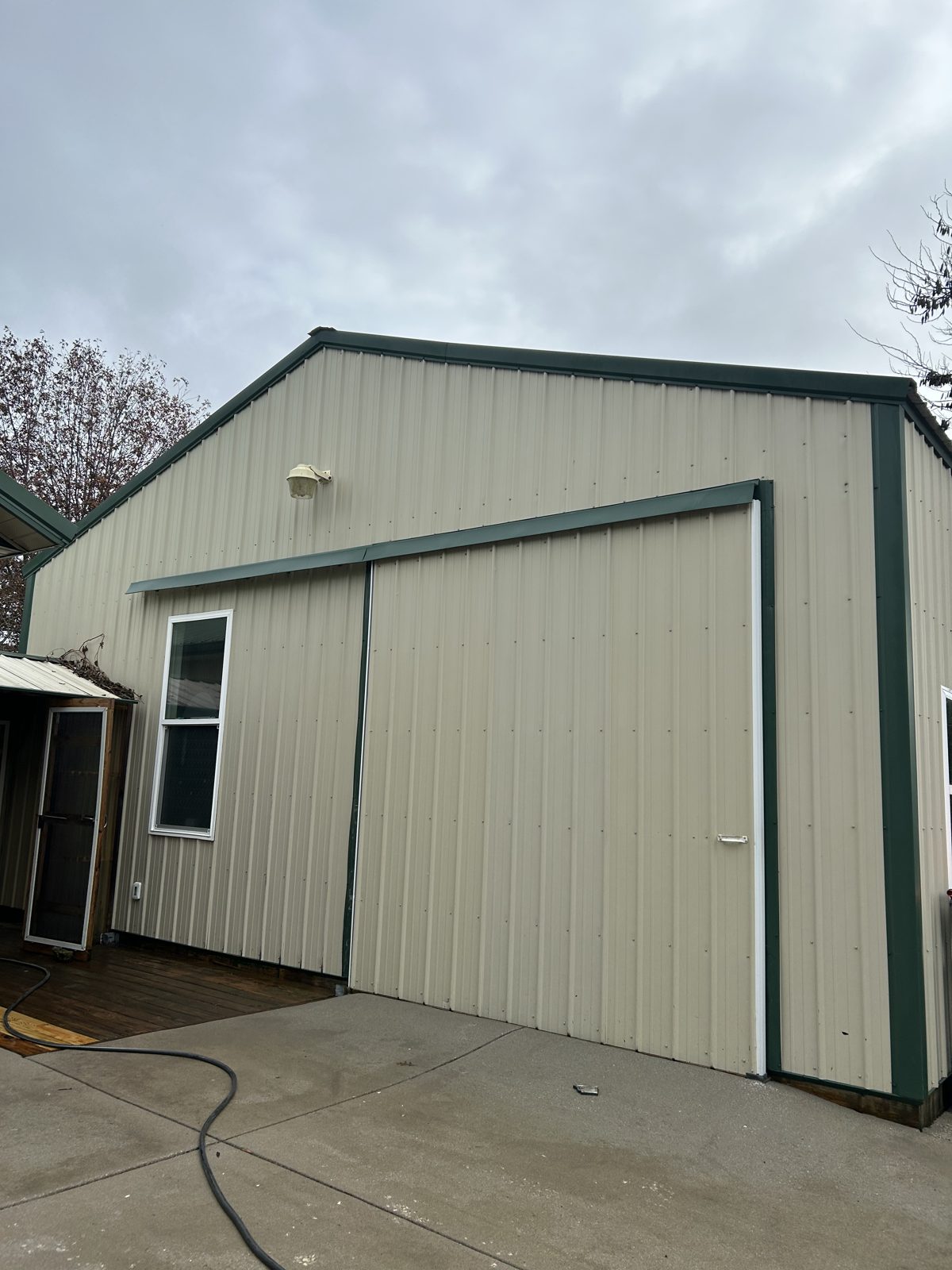 After: Metal building exterior wash